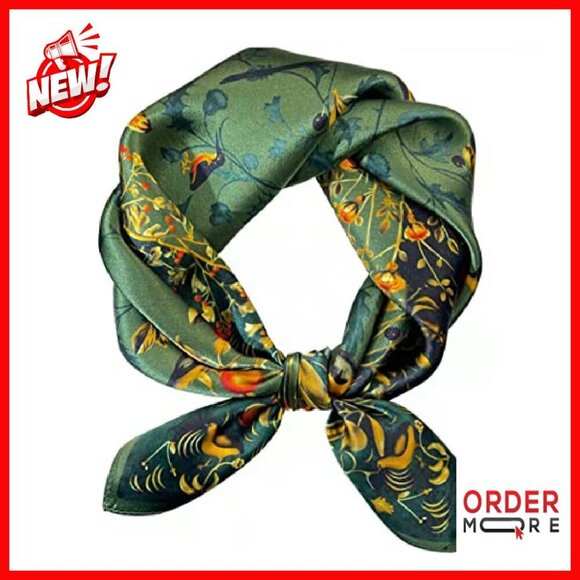 100% Mulberry Silk Square Scarf - 25.6 100% Mulberry Silk Square Scarf 25.6\